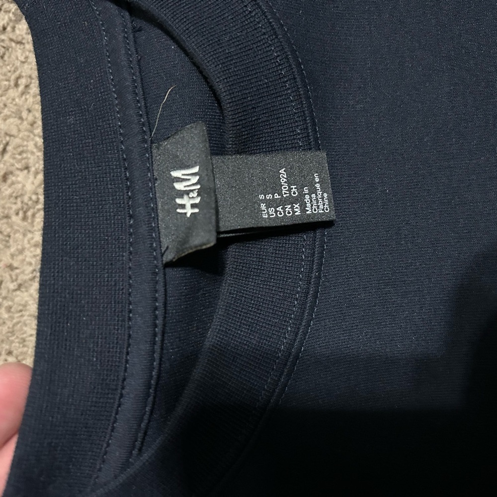 H&M Navy Blue Crew Neck Top